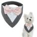 Kuoser dog hill cloth neckerchief dog doghell cloth christmas dogs neckerchiefs dog fly fly for dogs dog hill cloth Big dogs dogs tuxedo bandana black xs X-Small gray
