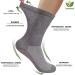 Aaronano Bamboo Diabetic Socks with Grip - 5 Pairs | Non-Binding Non Slip Crew Socks | Men Women (Grey) - Medium Size - Buy Online on GoSupps.com