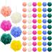 100 Pcs Bath Sponge Shower Loofahs Bulk Bath Luffas Exfoliating Body Scrubber Pack Assorted Colors Mesh Balls Travel Cleaning Wash Puff Bathing Accessories for Kids Women Men Body Wash 6 Colors