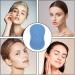 Fiakup Silicone Face Scrubber | Finger Handle Face Silicone Scrubber Small Brush - Ergonomic Grip Women Men Face Scrubber for Massaging for Travelling Dormitory Blue - Buy Online on GoSupps.com
