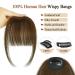 Clip in Bangs 100% Real Human Hair Wispy Fringe Hairpieces for Women - Dark Brown - Buy Online on GoSupps.com