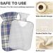 Buy Naanle Hot Water Bottle with Cover - Violet Tartan Plaid 2L | Back Pain Relief & Cold Therapy - Buy Online on GoSupps.com