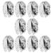 GALPADA Lot de 10 Bonnets de Coiffure en Aluminium Isolants Taille Unique lastique Couleur Argent pour Coloration et Soins Capillaires Professionnels Protection Thermique pour Salon