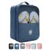 SOLOAD Travel Shoes Bag Waterproof Storage Shoes Pouch Holds 3 Pairs of shoes for Travel and Daily Use (Large, Navy Blue) Navy Blue Large