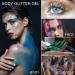 Holographic Body Glitter Gel - Waterproof, Long-Lasting Liquid Chunky Glitter Eyeshadow for Face, Body, Nails - Rave Festival Party Makeup - 1oz (Brass Green) - Buy Online on GoSupps.com