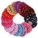 Lurrose 20pcs Women Bun Cover Crochet Snood Hair Net Colorful Knit Mesh Fabric Bun Cover Hair Net Hair Accessories For Ballet Dance Skating