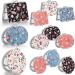 Blulu 24 Pieces Compact Mirror for Purse Flower Small Compact Mirror Gift Makeup Mirror Floral Pocket Mirror Retro Folding Portable Travel Mirror for Women Girls(Silver Edge)