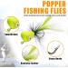 12pcs Colorful Fly Fishing Poppers for Bass, Trout, Salmon - Freshwater Topwater Lures with Hooks - White Assortment - Buy Online on GoSupps.com