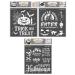 CrafTreat Halloween Stencils for Painting on Wood - Halloween Decor Stencil Set - Size: 11.75X11.75 Inches (3Pcs) - Halloween Stencils for Crafts - Dirty Pumpkin Stencils for Painting