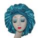 XL Satin Silk Sleep Bonnet for Women - Aqua Blue Night Cap for Curly Hair, Braids, & Wigs - Buy Online on GoSupps.com