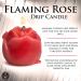Flaming Rose Drip Candle for Wellness | Unscented Paraffin Wax Massage Candle | Relaxation & Spa Gift | Low Melting Point | 1 Piece Red - Buy Online on GoSupps.com