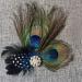 Charming Peacock Feather Hair Clip | Retro Party Accessory & Bridesmaid Gift | Stylish Hair Accessory (10-15 cm) - Buy Online on GoSupps.com