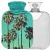 NAANLE hot water bottle with cover palm transparent hot water bottle 2L large hot hot water bottle for menstrual cramps pain relief handfoots heat and cold therapy