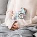 Hot Water Bottle with Lid - Anchor & Flowers Rubber Bag for Pain Relief Cramps Foot Warmer | Hot & Cold Therapy - Buy Online on GoSupps.com