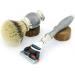 5Pc Men's Shaving Kit - Silver Tip Badger Brush Razor Soap & Bowl | Perfect Gift for Men - Buy Online on GoSupps.com