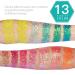 YGDZ Chunky Glitter: 13 Colors Holographic Rainbow Sequins for Nail, Body, Face, Hair, Eyes - Festival Makeup Glitter - Buy Online on GoSupps.com