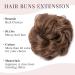 Light Brown Wavy Curly Hair Bun Scrunchie Extensions 40g - Messy Chignon Updo Ponytail Hairpiece - Buy Online on GoSupps.com