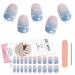 Kalolary Gel Nail Polish Strips Semi Cured Nail Gel Art Sticker Waterproof Full Nail Wraps Decal Sets with Nail File and Stick for Women Girls Nail Art Decor (UV/LED Lamp Required) (6)