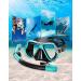 Greatever Dry Snorkel Set - Anti-Fog Scuba Diving Mask for Adults, Professional Snorkeling Gear with Panoramic Wide View - Black/Green - Buy Online on GoSupps.com