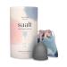 Saalt Soft Menstrual Cup - Super Soft and Flexible - Best Sensitive Cup - Wear for 12 Hours - Made in USA (Grey Small)