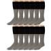 Yacht & Smith 12 Pair of Diabetic Socks Nephropathy Socks Colored Diabetic Socks Thermal Gray with Black Top (Womens (9-11) Gray with Black Top) Womens (9-11) Gray With Black Top