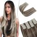 SEGO 12 PCS clip in extensions such as real hair hair extensions hair parts with 22 clips 55 cm cheap for full head 180g chocolate brown & bleaching blonde 55 cm chocolate brown & bleaching blonde
