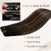 LAAVOO TREEEN Real Hair Extensions 30cm - Darkest Brown Ombre Light Brown Balayage Remy Sew-In 80g #2/8/2 - Buy Online on GoSupps.com