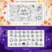 Whaline Fall Halloween Nail Art Stamping Plate Kit - Set of 6 Pumpkin Ghost & Plaid Designs for DIY Manicure | Perfect for Autumn & Thanksgiving - Buy Online on GoSupps.com