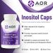 AOR Inositol Caps 500mg 180 Capsules - Myo-Inositol Supplement for Mental Well-Being & Cognitive Support - Promotes Healthy Brain Function & Cell Communication - Supports Women's Hormonal Balance 180 count (Pack of 1) - Buy Online on GoSupps.com