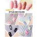 Ebanku 17 Sheets Strip Line Nail Stickers - 3D Fluorescent Laser Gold Nail Decals for Women - Nail Art Design Decoration - Buy Online on GoSupps.com