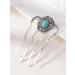Tonydetox Vintage Western Hair Slide With Stick Comb Hair Clip Turquoise Hair Clip Turquoise Barrette Hair Slide Boho Hair Clip Bridesmaid Hair Bun Holder