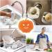 Kitchen Cleaning Sponge - Halloween Pumpkin Shape Scrub Sponge Cleaner | Absorbent Non-Scratch Dish Sponge for Dishes Pots Pans | Multipurpose Kitchen Accessories for Effective Cleaning All at Once Orange Color - Buy Online on GoSupps.com