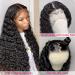 200% Density 13x4 Lace Frontal Human Hair Wig | Transparent Water Wave & Deep Wave | Wet and Wavy | Pre Plucked & Glueless | 16 Inch - Buy Online on GoSupps.com