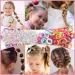 Tallsocne Girls Hair Accessory Set - Multicolor Mini Seamless Hair Ties, Elastic Bands, Butterfly Clips, Flower Claws, Styling Tools - Buy Online on GoSupps.com