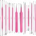 Pink Blackhead Remover Tool Kit - 10 Pcs Acne Extractor Set for Pimple, Blackhead, and Whitehead Removal - Buy Online on GoSupps.com