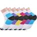 Pnosnesy 6/7 Pairs Compression Socks for Men & Women Plantar Fasciitis Socks Low Cut Sports Socks Athletic Socks with Arch Support Plantar Fasciitis S-M Multicolor-6Pair