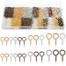 1200 Pieces 3 Sizes Screw Eye Pins Screw Eye Hooks Mini Metal Eye Screw for Jewelry Making DIY, 6 Colors (Multicolor,0.16 x 0.32 Inch, 0.2 x 0.39 Inch, 0.24 x 0.5 Inch) 0.16 x 0.32 Inch, 0.2 x 0.39 Inch, 0.24 x 0.5 Inch Multicolor