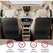 Surdoca Premium Waterproof Car Seat Kick Mats - Stain Resistant PU Leather Back Seat Protector for Kids - Adjustable Strap - Universal Fit - Black (2pc) - Buy Online on GoSupps.com