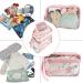 Llama Bella 5 Piece Diaper Bag Organizer Pouch Set - Clear with Straps and Pacifier Case in Pink - Buy Online on GoSupps.com
