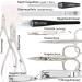 Three Swords Germany 10 pcs Travel Nail Care Set 'Spezia' - Red Synthetic Leather Case with Scissors Pliers Tweezers & Glass Nail Files | International Shipping Available - Buy Online on GoSupps.com