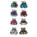Set of 8 Tiny Metal Hair Claws Very Light Weight Tiny Jaw Claw Clips U864175-0580-8 multi jet aqua purple red Hot Pink Brn OW