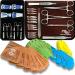 Sterile Sutures Thread with Needle Plus Tools: Extra Large Mixed Dissolvable and Non-Dissolvable Suture 47 Unit Set - Emergency Camping Hiking First Aid Demo Surgical Wound Closure Training Vet Use