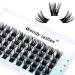 Individual Lashes D Curl Cluster Lashes 0.07mm 15mm DIY Lash Extensions Wide Stem Individual Eyelash Clusters Reusable Soft and Wispy Clusters Eyelash Extensions(FD-ZW06-0.07-D-15) RR-15mm ZW06-0.07-D