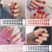 EBANKU 960 Colorful Short False Nails Full Cover Coffin Press on Nails Set with Nail File and Stick - Natural Fake Nails for Women Girls - Buy Online on GoSupps.com