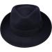 Premium Doyle Teardrop Fedora Hat 100% Wool Felt Crushable Water Resistant Unisex 7 1/4-7 3/8 Navy - Buy Online on GoSupps.com