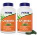 NOW Chlorella Tablets 1000mg, 200 Tabs (Pack of 2) Non-GMO Microalgae - Green Superfood Supplement