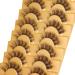 Brown Cat Eye Lashes - D Curl Wispy Natural Look Extension - Faux Mink Lashes Pack by Mavphnee Brown 02 - Buy Online on GoSupps.com