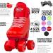 Crazy Skates Soda Pop Adjustable Roller Skates - Cherry Cruise MEDIUM | Fits US Mens 3-6, US Ladies 3-6, EU 35-38 - Buy Online on GoSupps.com