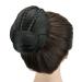 Imissu braided chignon dancer hair cover donut hair parts hair tie hair node wig clips updo wedding ceremony for women (m3 black)