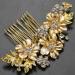 Duontyye Wedding Bridal Hair Combs Vintage Imitation Crystal Hairpins Prom Jewelry Gold Silver Flower Pattern Hair Accessories Pins Women Gold - Buy Online on GoSupps.com